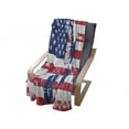 thumbnail image 4 of United States Soft Flannel Fleece Throw Blanket, Grunge Looking American National Flag Eagle and USA Print, Cozy Plush for Indoor and Outdoor Use, 70" x 90", Navy White Red, by Ambesonne, 4 of 6