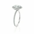 thumbnail image 7 of HeartsAndYou 3.5ct Oval Cut Moissanite Accent Engagement Halo Ring 18k White Gold over Silver, 7 of 7