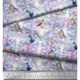 thumbnail image 2 of Soimoi Viscose Chiffon Fabric Branch & Bird Artistic Decor Fabric Printed Yard 42 Inch Wide, 2 of 3