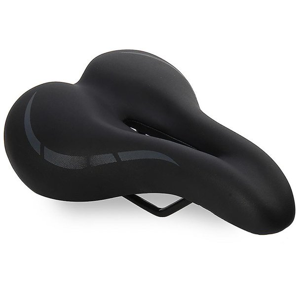2024Cómodo asiento de bicicleta para mujeres y hombres, amortiguador de impacto, transpirable, cojín de sillín de repuesto para bicicletas de montaña y carretera, color negro