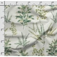 thumbnail image 2 of Soimoi Leaves Printed, Cotton Satin Spandex, Sewing Fabric by The Yard 54 Inch Wide, Decorative Fabric for Dresses and Home Accents, Dusty Green, 2 of 5