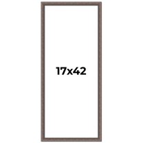 17x42 Frame Silver Real Wood Picture Frame Width 1.25 Inches | Interior Frame Depth 0.5 Inches |