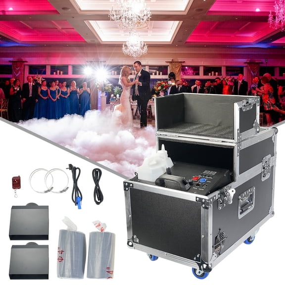 3000W Low Lying Water Fog Machine Sinking with 2 Hose Smoke DMX Remote Control