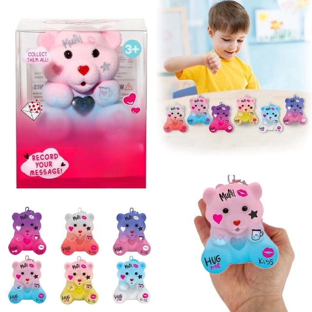 Giochi Preziosi Coccolotti Love&Tell, Interactive Blind Box Bear with Recording Function & Charm Keychain, Sealed Random Color, for Kids 4+,Key Ring, Random Color, Ideal Gift for Kids