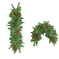 thumbnail image 2 of Christmas Mailbox Swag with Lights 36 in Pre-lit Artificial Christmas Box Swag Garland Artificial Pine Cone Red Berries Christmas Wreath for Mailbox Front Door Decorations (batteries not included), 2 of 8
