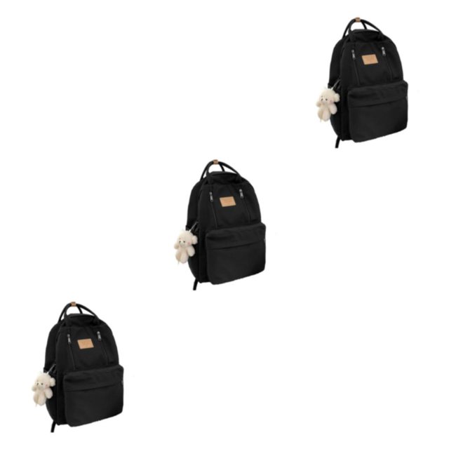 maskred Sac à Dos Élégant avec Multiples Compartiments Amplifie Déclaration de Mode Noir 32*12*42cm 3ensemble