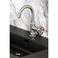 thumbnail image 3 of Kingston Brass KSD2218RX Belknap One-Handle 1-Hole Bathroom Faucet with Deck Plate and Push Pop-Up Drain in Brushed Nickel, 3 of 7