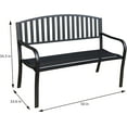 thumbnail image 5 of MAYPEX 4 Ft. Steel Patio Garden Bench Patio Chair Yard Park Seating Outside Furniture 2-Person Loveseats, 5 of 6