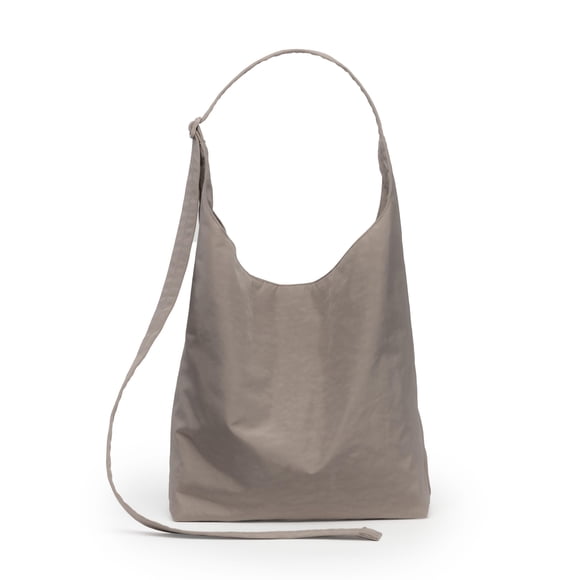 Bolso bandolera grande de nailon BAGGU, correa ajustable, Dove