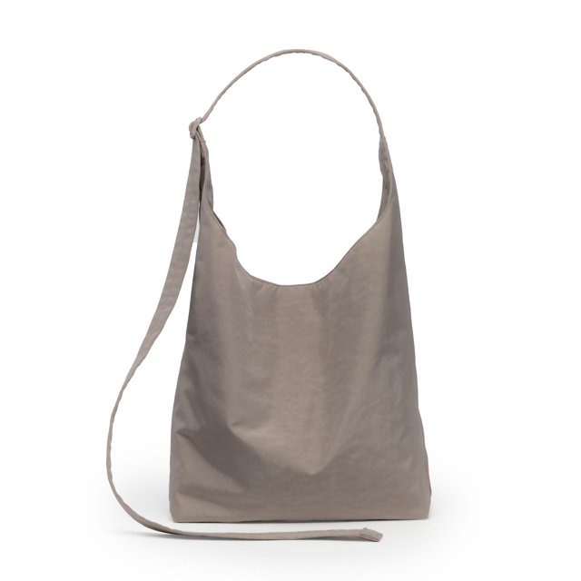 Bolso bandolera grande de nailon BAGGU, correa ajustable, Dove
