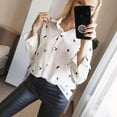 thumbnail image 5 of Camisas con estampado de pájaros para mujer, camisetas holgadas de manga larga de algodón para primavera y verano, 5 of 5