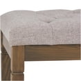 thumbnail image 5 of Cloud Grey Tufted Ottoman Bench with Carved Legs, Upholstered Storage Footstool for Living Room, 5 of 9