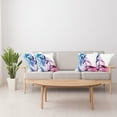 thumbnail image 4 of Ambesonne Abstract Throw Pillow Cover 4 Pack, Colorful Smoke Flow, 18", Fuchsia Blue, 4 of 7