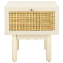 SAFAVIEH Aino Modern 1 Drawer Nightstand,Bleached White