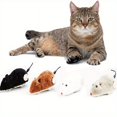 thumbnail image 3 of FNNMNNR Interactive Wind-Up Plush Mouse Cat Toy - Engaging Teaser For Indoor Play  No Batteries Required  Durable Plastic  Geometric Pattern - Perfect For Medium Breeds, 3 of 6