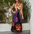 thumbnail image 3 of Halloween Ghosts Horror Pumpkin Art Sleeveless Dress Women's Summer Suit Dresses for Women 2025 Luxury Party Dress, 3 of 6