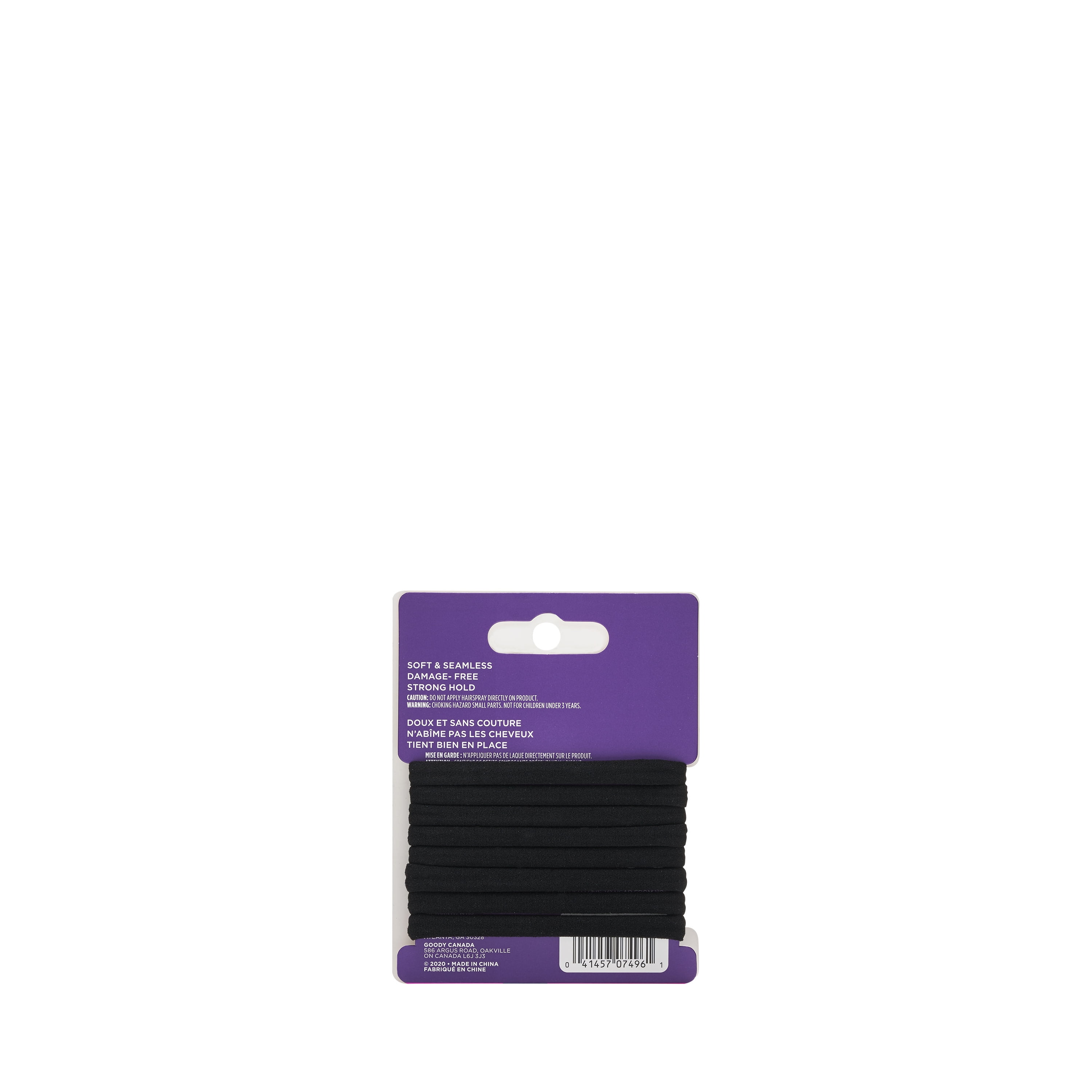 (3 pack) Goody Ouchless Athletique Hair Elastics, Sweat & Stretch Hair Ties, Black, 8 Ct