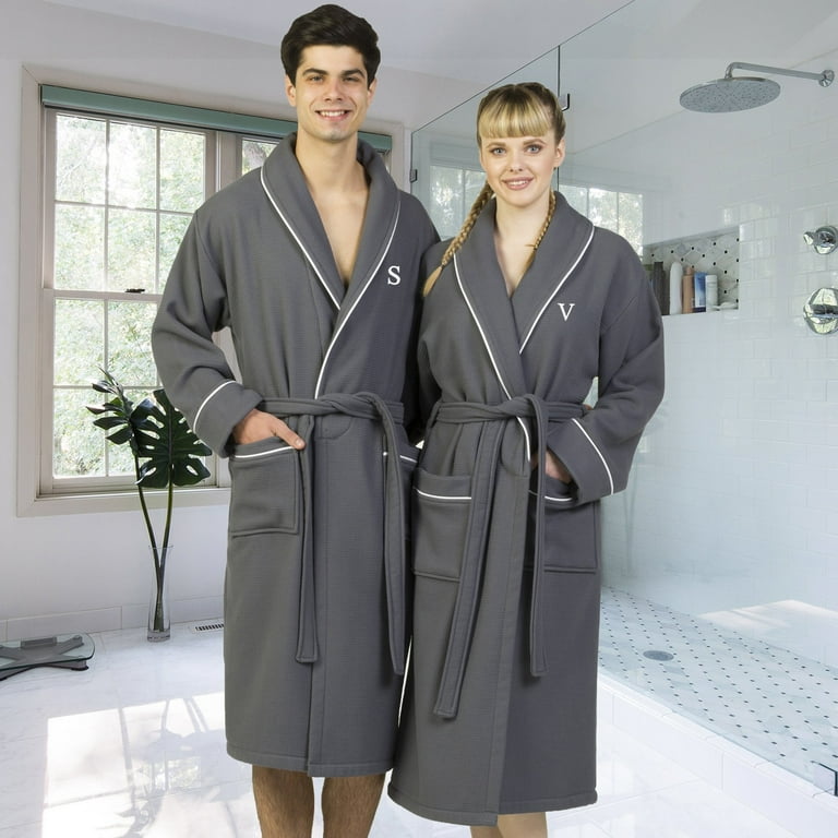 Waffle weave dressing shop gown