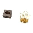 thumbnail image 5 of Wooden Tissue Box Mug Holder Organizer Iron Material Multi Use for Living Room Kitchen Bathroom Office, 5 of 8