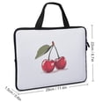 thumbnail image 2 of AWERP Cherry Minimalist Cute Small Detailed White Background Laptop Sleeve Carrying Bag Tablet Cover Neoprene 10inch, 2 of 5