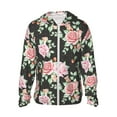 thumbnail image 1 of Vsdgher Sweat à Capuche Imprimé Fleurs Roses pour Adultes, Protection Solaire à Manches Longues pour Hommes et Femmes, Pêche, Course, Natation - 3TG, 1 of 7