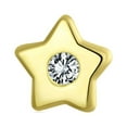 thumbnail image 2 of Bling Jewelry Womens Tiny 3MM CZ 14K Gold Cartilage Ear Piercing Star Stud Earring Screwback, 2 of 5
