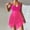 *Hot Pink, variant on ClodeEU Women's Two Piece Swimsuit Set with Built in Pads and Sheer Mesh Skirt , Backless Slim Fit Swimwear with Matching Bottoms Black,Womens Plus M