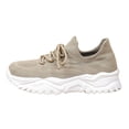thumbnail image 5 of Rokment Women's Platform Running Tennis Shoes 2026 Spring Fall Knitted Lightweight Memory Foam Chunky Slip on Walking Trainners Basketball Bowling Sneakers Khaki Size 11.5, 5 of 7