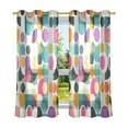 thumbnail image 6 of Yayeee Window Curtains Set of 2 for Living Room Light Filtering 63"x42", Green Geometric, 6 of 7