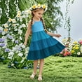 thumbnail image 2 of Ashirexll Teen Summer Dresses, Girls Summer Dress, Summer Girl's Sleeveless Boho Style Casual Color Matching Tiered Slip Dresses for 4-14Y, 2 of 7