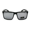 thumbnail image 2 of Locs Colored Reflective Black Rectangular Gangster Hardcore Sunglasses Silver Mirror, 2 of 4