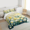 thumbnail image 3 of Manfei Jungle Tree Queen Comforter Set for Teen, Cartoon Flower Floral Bedding Sets, Oil Printing Artwork Reversible Bedding Comforter Set, Luxury Bedroom Decor, 3 Pieces, 3 of 8
