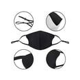 thumbnail image 3 of Unisex Solid Washable Reusable Cloth Face Mask, 2 Pack Black, 3 of 7
