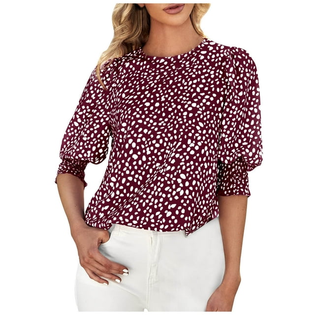 Birdeem Mode Femmes Été Col Rond Manches Courtes Blouse Aguichant