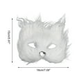 thumbnail image 2 of Unique Bargains 1 Pc Foxes Party Mask White Plastic, 2 of 5