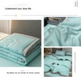 thumbnail image 5 of Qocolhg Solid Color Summer Cooler Quilt - Cooling Blankets for Hot Sleepers, Skin-friendly Plain Printed Washed Cotton Summer Quilt, Bedding Soft Coverlet Quilts for Kids, 43x59 inch, Mint Green, 5 of 6