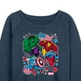 thumbnail image 3 of Marvel The Avengers - America Stickers Style - Women's French Terry Pullover Sweatshirt, 3 of 5