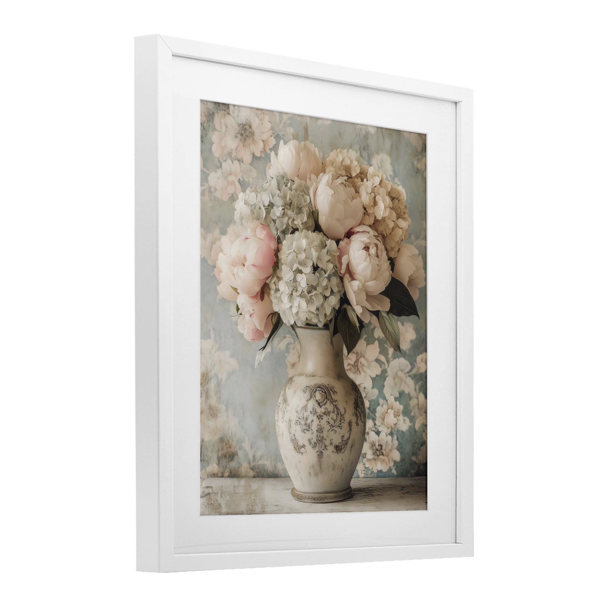 Stupell Industries Delightful Arrangement of Flowers White Framed Print Under Glass, design by Creative Studio