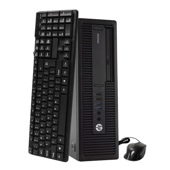 Restored HP EliteDesk 800G2 Desktop Tower Computer, Intel Core i5, 16GB RAM, 512GB SSD, DVD-ROM, Windows 10 Professional, Black (Refurbished)