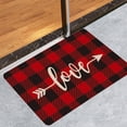 thumbnail image 3 of Tapis de Porte Intérieur Extérieur de la Saint-Valentin à Profil Bas, Résistant à la Saleté, Lavable, Absorbe l'Eau, Antidérapant, Tapis d'Entrée à Carreaux en Forme de Cœur 40 X 60 cm, 3 of 8