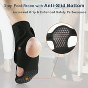 JOMECA Drop Foot Brace for Walking - Dual Forefoot Support Plates Adjustable Soft AFO, Foot Drop, TBI, ALS, MS, Bone Fracture, Fits Women & Men -(Right, L/XL)