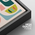 thumbnail image 4 of IDEA4WALL Framed Canvas Wall Art Rainbow Abstract Geometric Plants & Vases Digital Art Nordic Boho Floral Modern Print Colorful Wall Decor for Nursery Room, Kindergarten - Black 16"x24", 4 of 5
