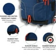 thumbnail image 5 of J World Unisex Lunar 19.5" Multi Compartment Laptop Rolling Backpack For School And Travel, Navy, 5 of 6