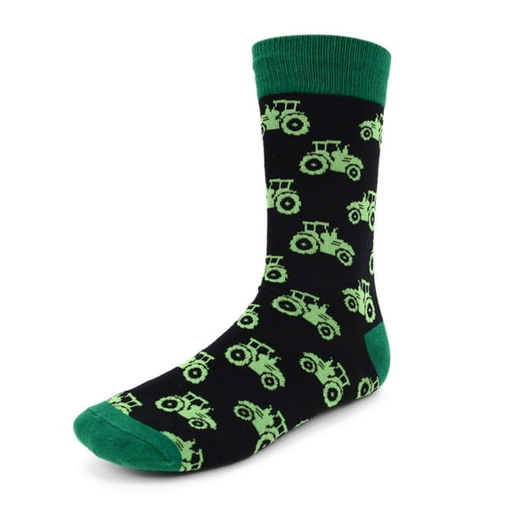 Urban-Peacock Men's Novelty Fun Crew Socks for Dress or Casual - Farming Tractor