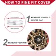 thumbnail image 2 of Universal Car Wheel Center Hub Cap Rim Cover Hub Caps for Most Cars 68mm 2.68" OD Chrome Silver Tone, 2 of 6