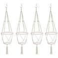 thumbnail image 3 of Sorbus Macrame Plant Hanger Indoor Outdoor Hanging Plant Pots Cotton Rope, Elegant for Home, Patio, Garden, 4-Pack, 3 of 14