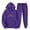 Purple, variant on ibuvkizy Winter Outfits for Women 2025! Men's and Women's Sports Tracksuits Long Sleeve Pullover Hoodies Sweatshirt Loose Coat and Sweatpants Fall Winter Suit Purple,S