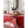 thumbnail image 6 of Red Striped Table Cloth, Modern Gradient Geometric Ripple Stripes Waterproof Tablecloth for Rectangle Tables, Reusable Washable Fabric Table Cover for Restaurant Kitchen Dining Tables 60"x102", 6 of 6