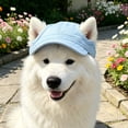 thumbnail image 6 of Dog Baseball Cap, Dog Sun Hat,Breathable Lightweight Design, Secure Adjustable Chin, Quick-Dry Fabric Reinforced Brim Small Medium Large Dogs Light Blue, 6 of 6