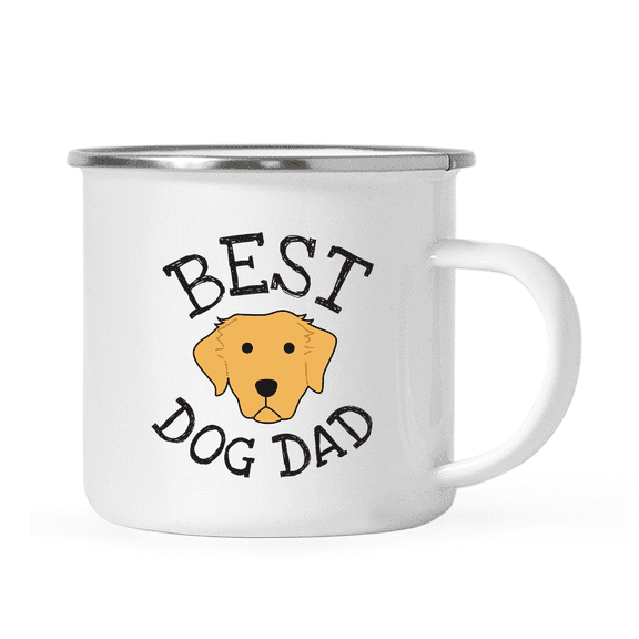 Koyal Wholesale Best Dog Dad Stainless Steel Campfire Coffee Tea Mug, Labrador Retriever, Dog Graphic, 1-Pack